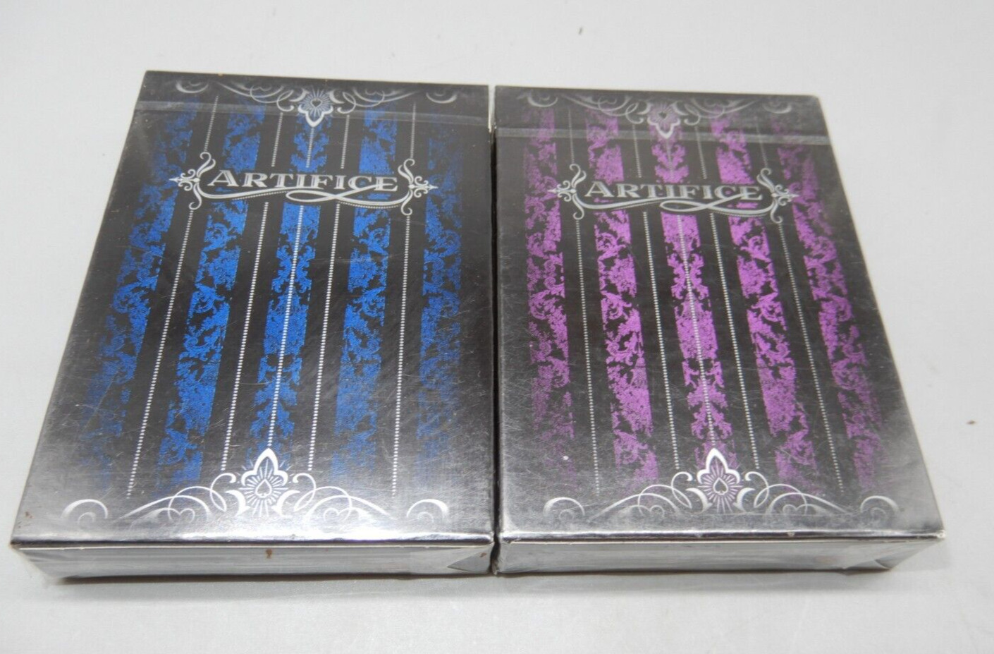 2 ARTIFICE Ellusionist Playing Card decks PURPLE & BLUE NEW/SEALED pair 2011
