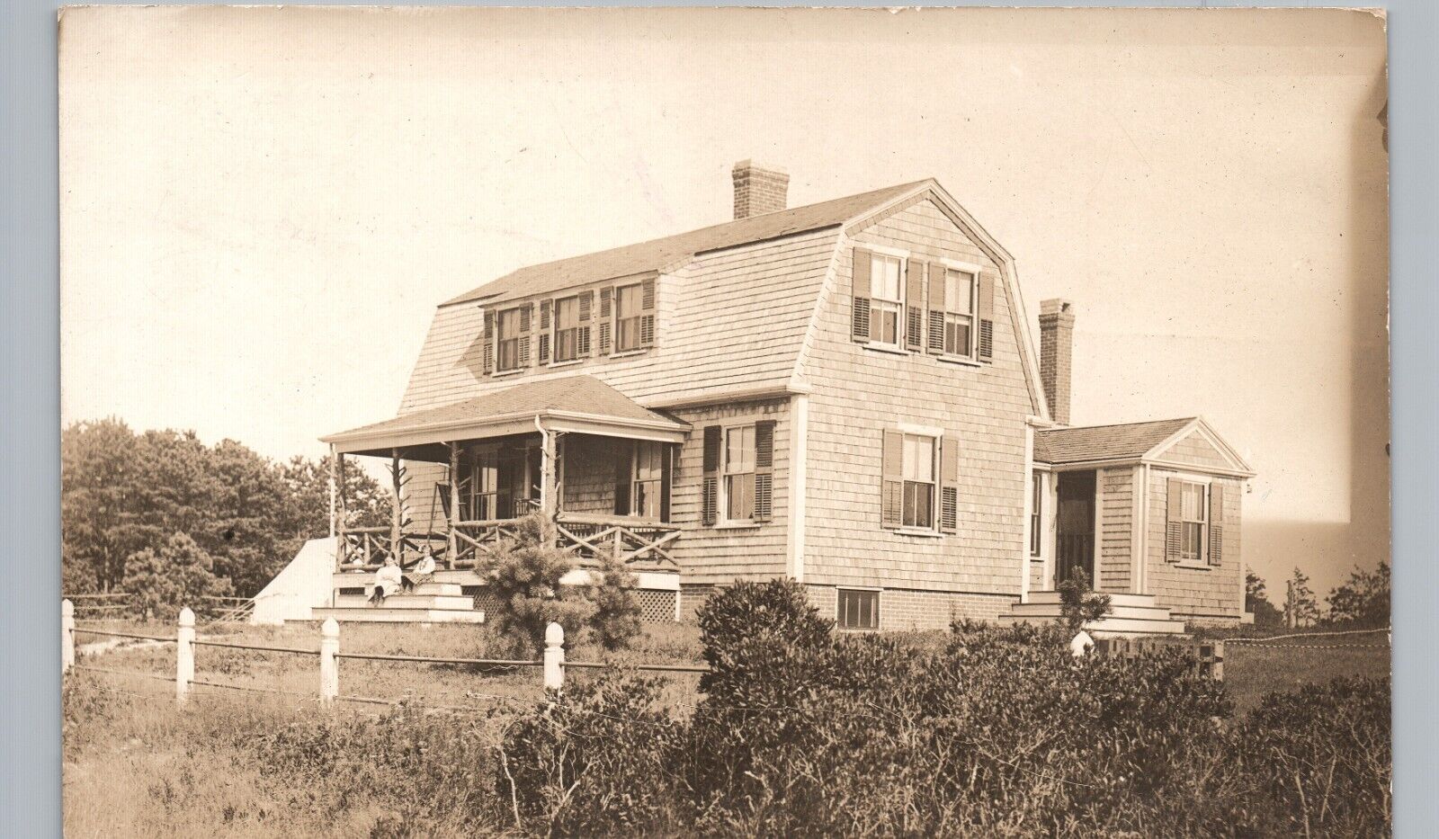 PINE VIEW COTTAGE osterville ma real photo postcard rppc summer resort hotel inn
