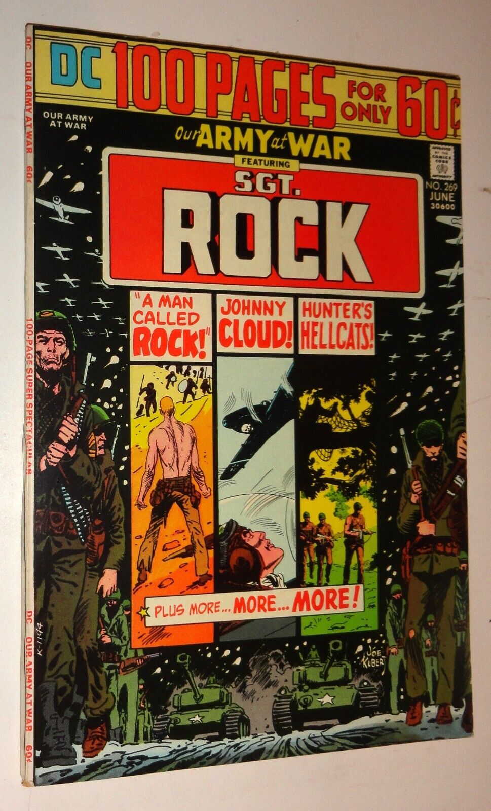 OUR ARMY AT WAR SGT ROCK #269 100 PAGE  GIANT JOE KUBERT 1974 HIGH GRADE 9.0/9.2