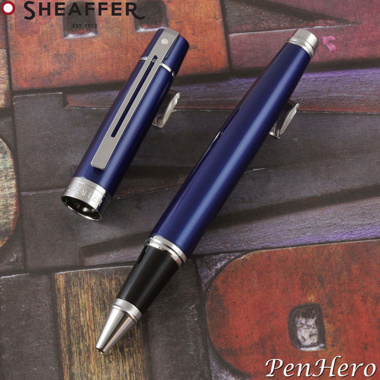 Sheaffer 300 Glossy Blue Lacquer Rollerball Pen