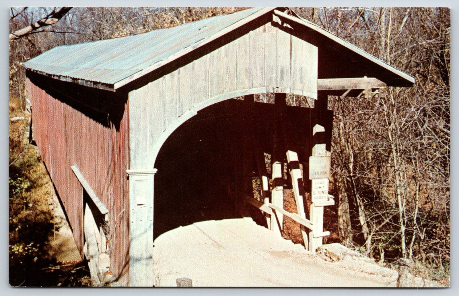 Postcard Nancy Jane Bridge, Monroe County, Salt Creek, Indiana Unposted