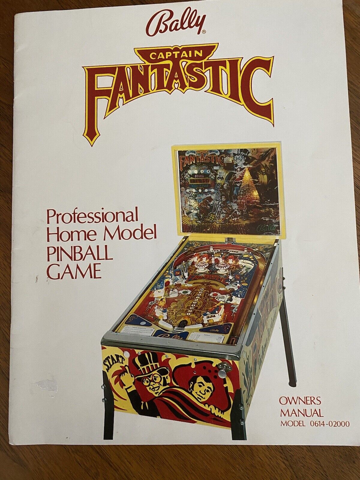 Vintage 1970\'s Bally Pinball Machine Captain Fantastic Elton John Game Manual