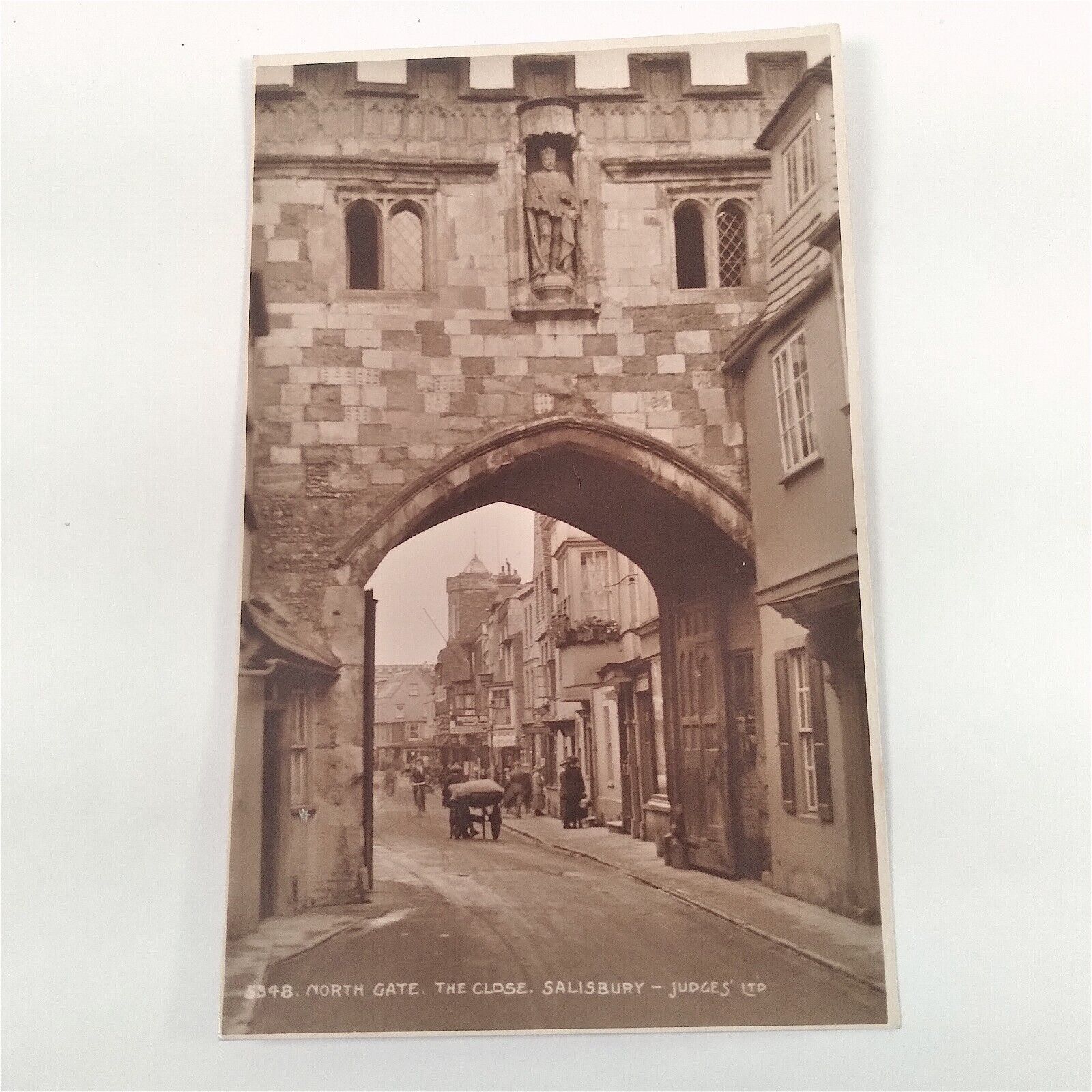 RPPC England North Gate -The Close- Salisbury c1920 Fred Judges\' Photo Postcard