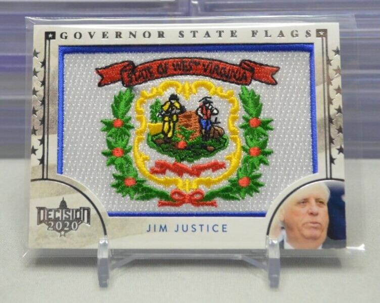 Jim Justice 2020 Decision Governor State Flag Patch #GF48 West Virginia  4-A