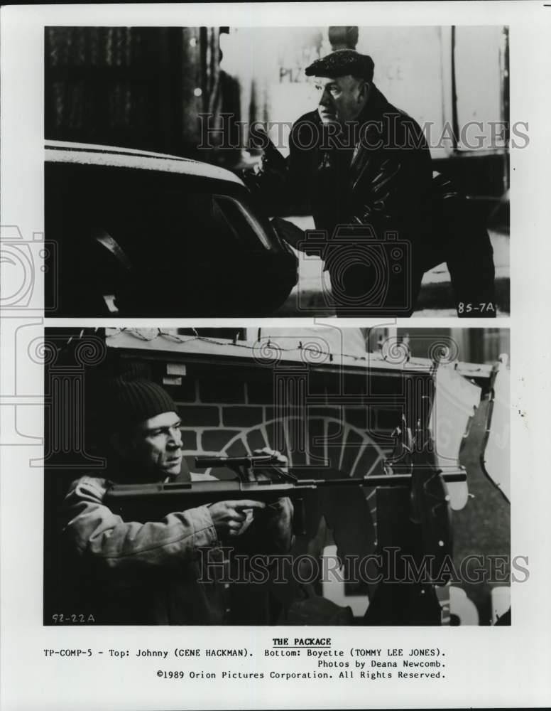 1989 Press Photo Gene Hackman and Tommy Lee Jones star in \