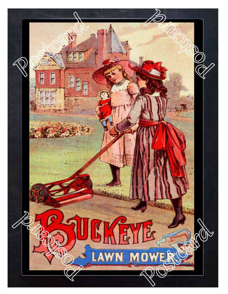 Historic Buckeye Lawn Mower Advertising Postcard