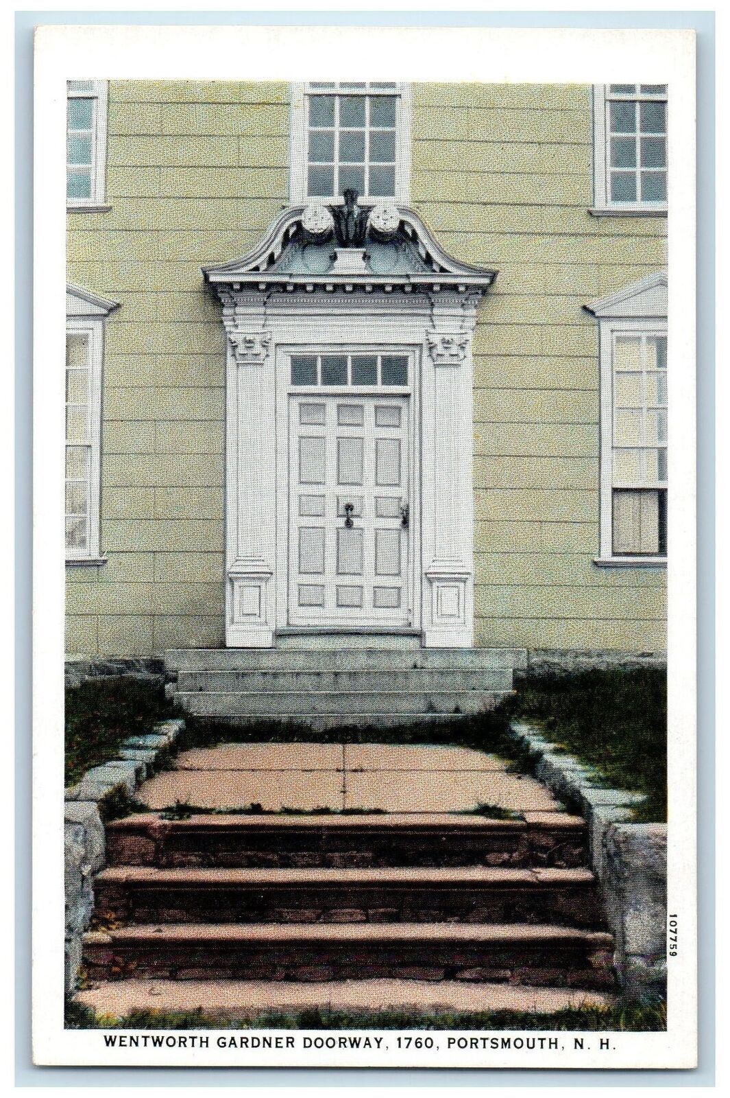 c1940s Wentworth Gardner Doorway 1760 Scene Portsmouth New Hampshire NH Postcard