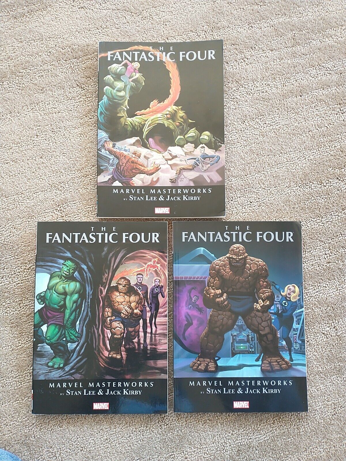 Fantastic Four, Vol. 1, 2, 6 -Marvel Masterworks by Stan Lee. 1st prints 2009-11