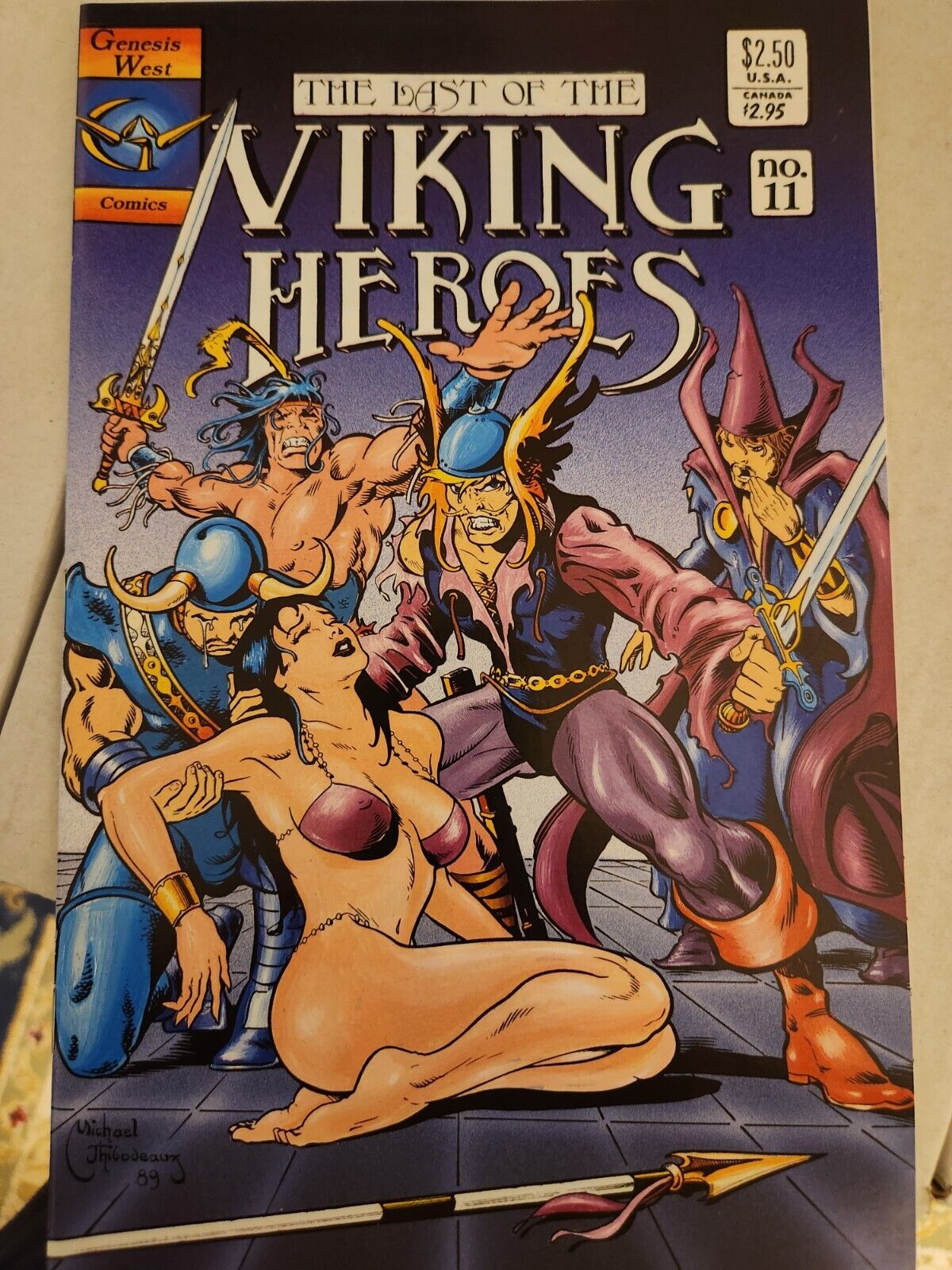 The Last of the Viking Heroes #11 Michael Thibodeaux cover 1992