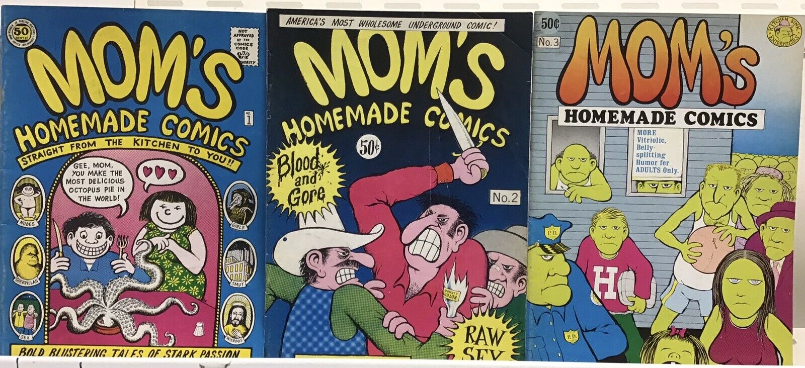 Underground Comics - Mom’s Homemade Comics - Lot of 3