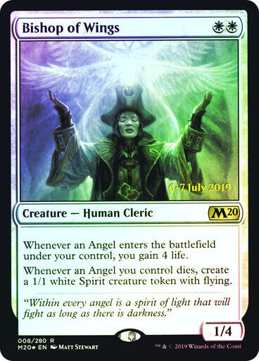 FOIL Bishop of Wings ~ Prerelease Core 2020 [ NearMint ] [ Magic MTG ]
