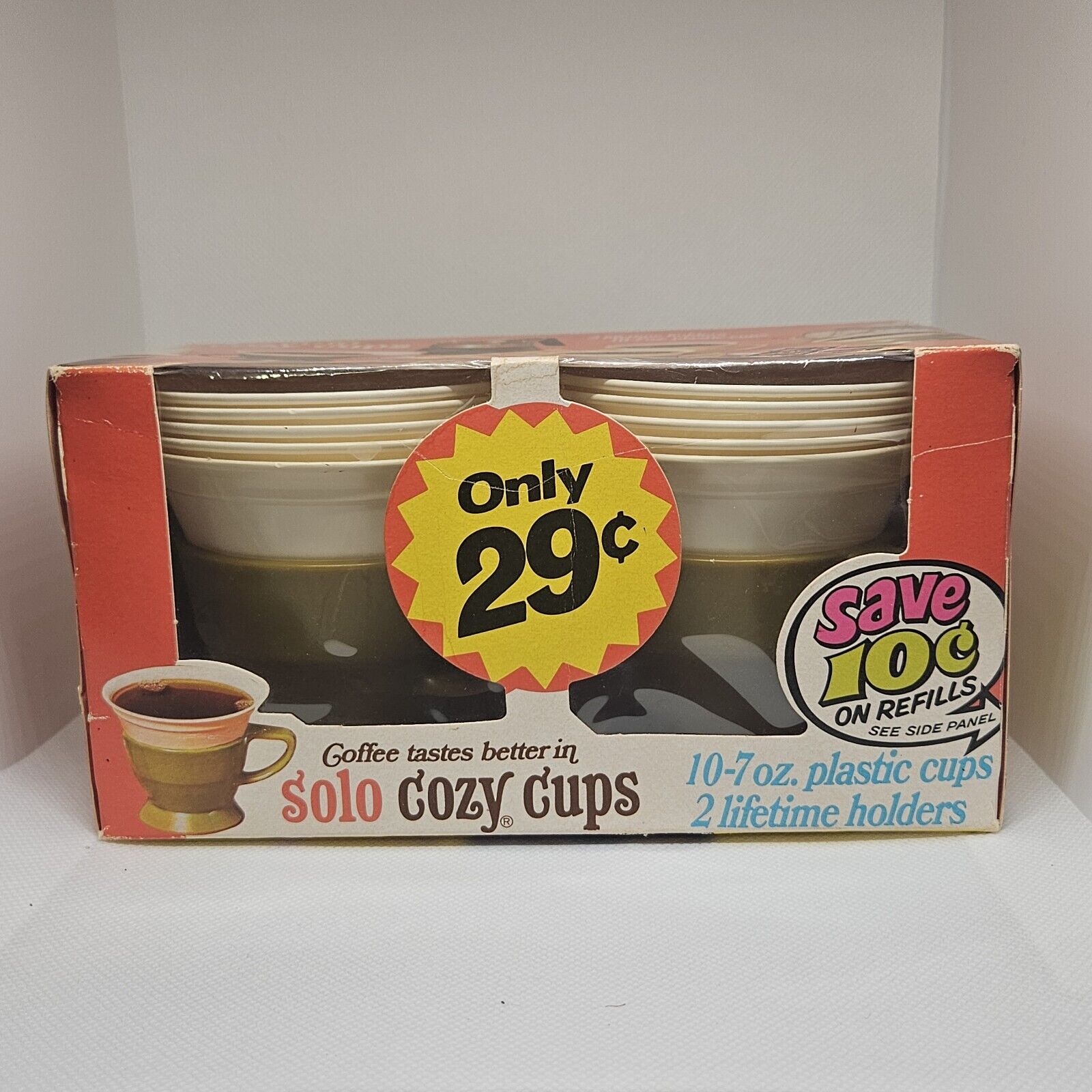 Vintage SOLO Green Cozy Coffee Cups Unopened Plastic 1970's NOS Mid Century
