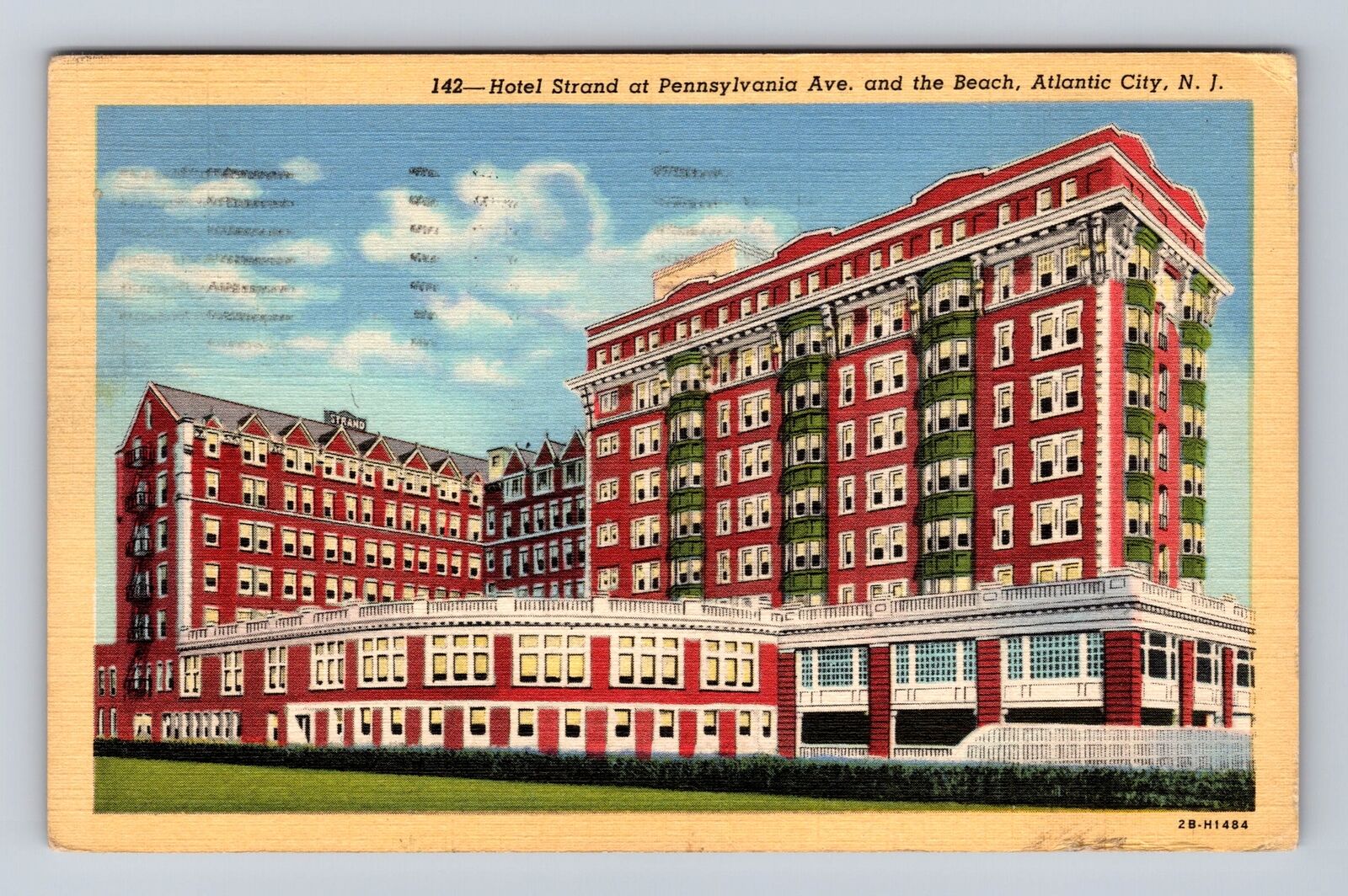 Atlantic City NJ- New Jersey, Hotel Strand, Advertisement Vintage c1944 Postcard