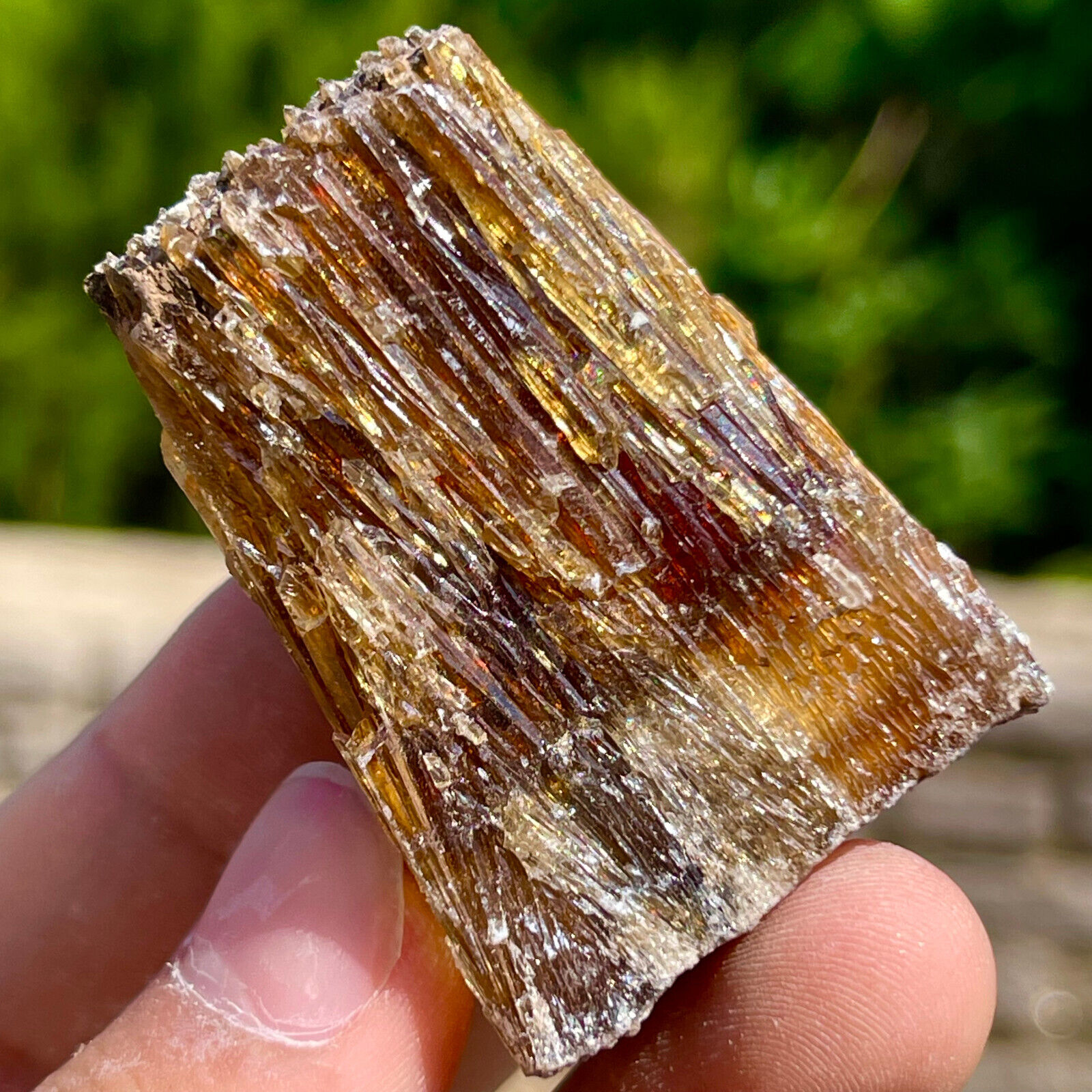 93G Natural amber calcite crystal raw quartz specimen UV reaction Healing