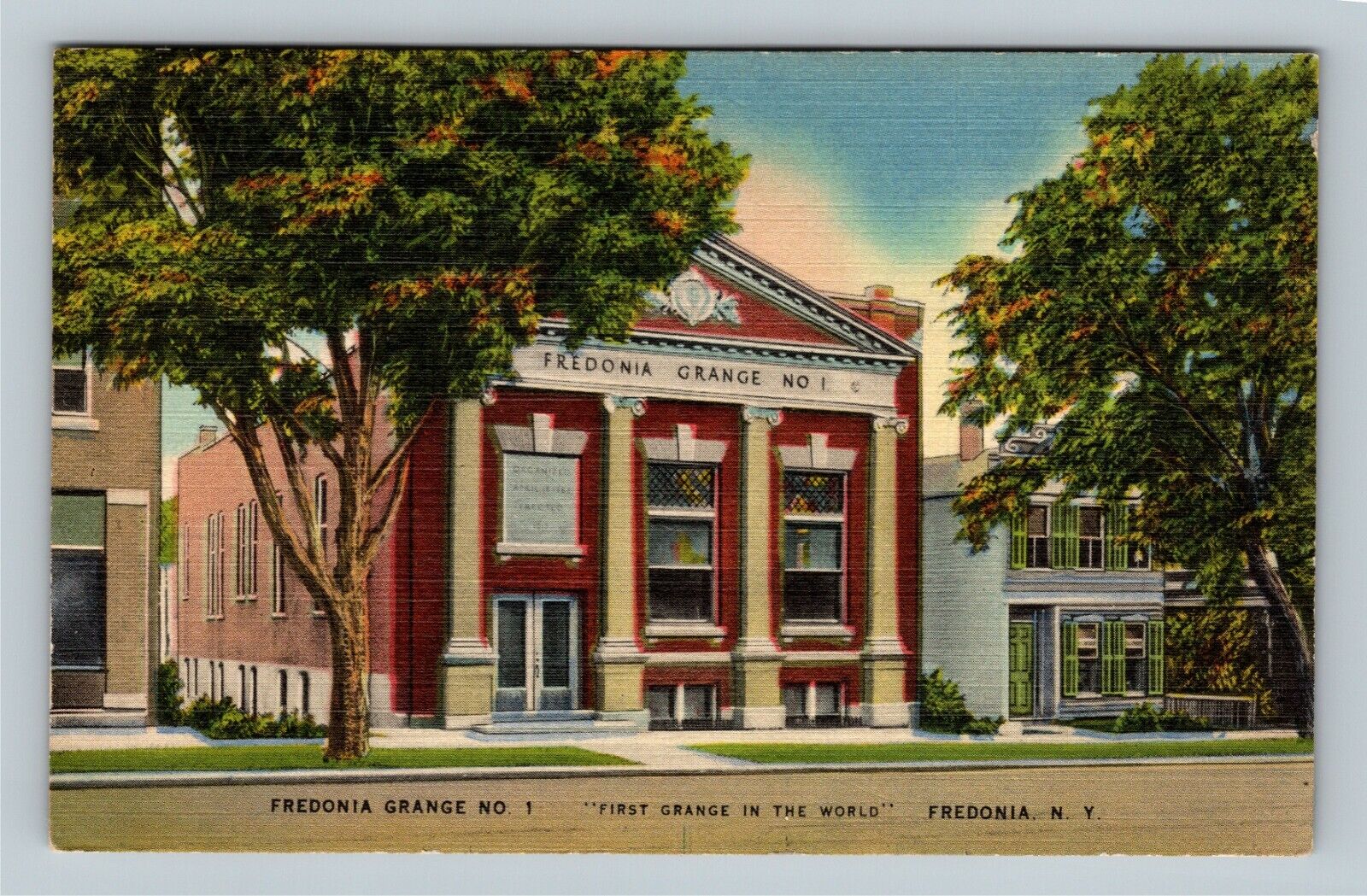 Fredonia NY, Fredonia Grange Number 1, First, New York Vintage Postcard