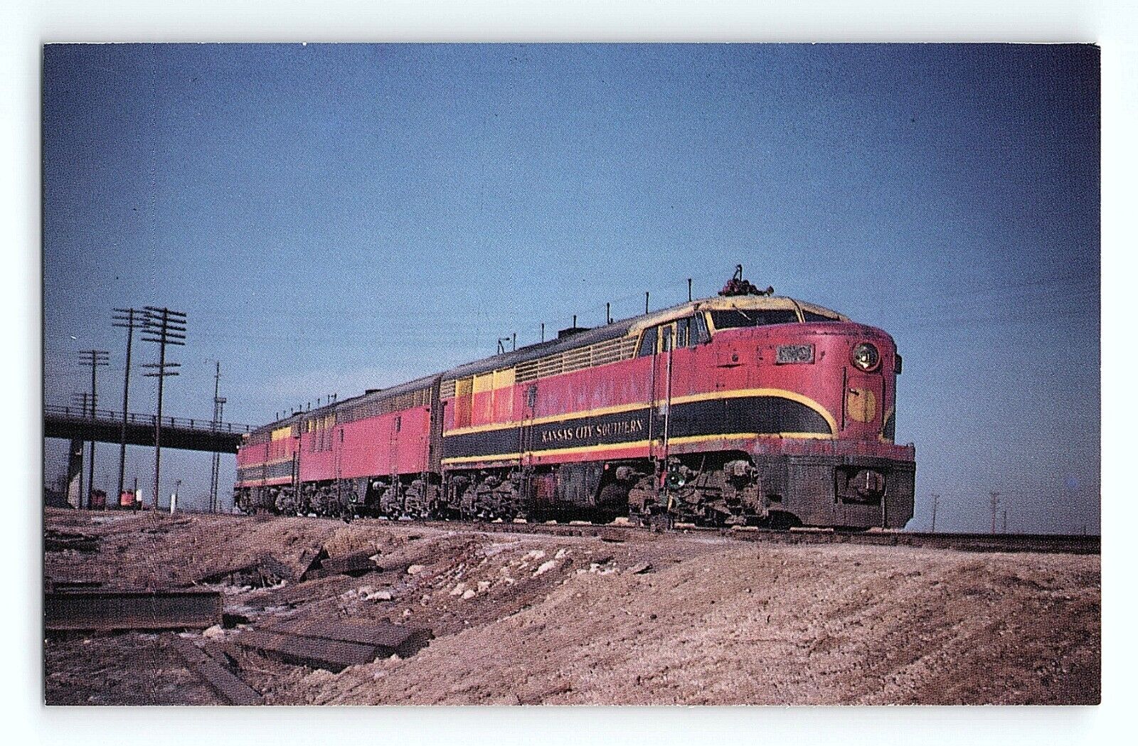 Kansas City Southern Lines Fairbanks Morse Erie 60 Engine Vintage Postcard