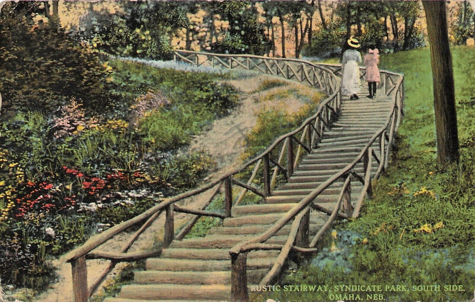 Rustic Stairway, Syndicate Park, South side Omaha, Nebraska