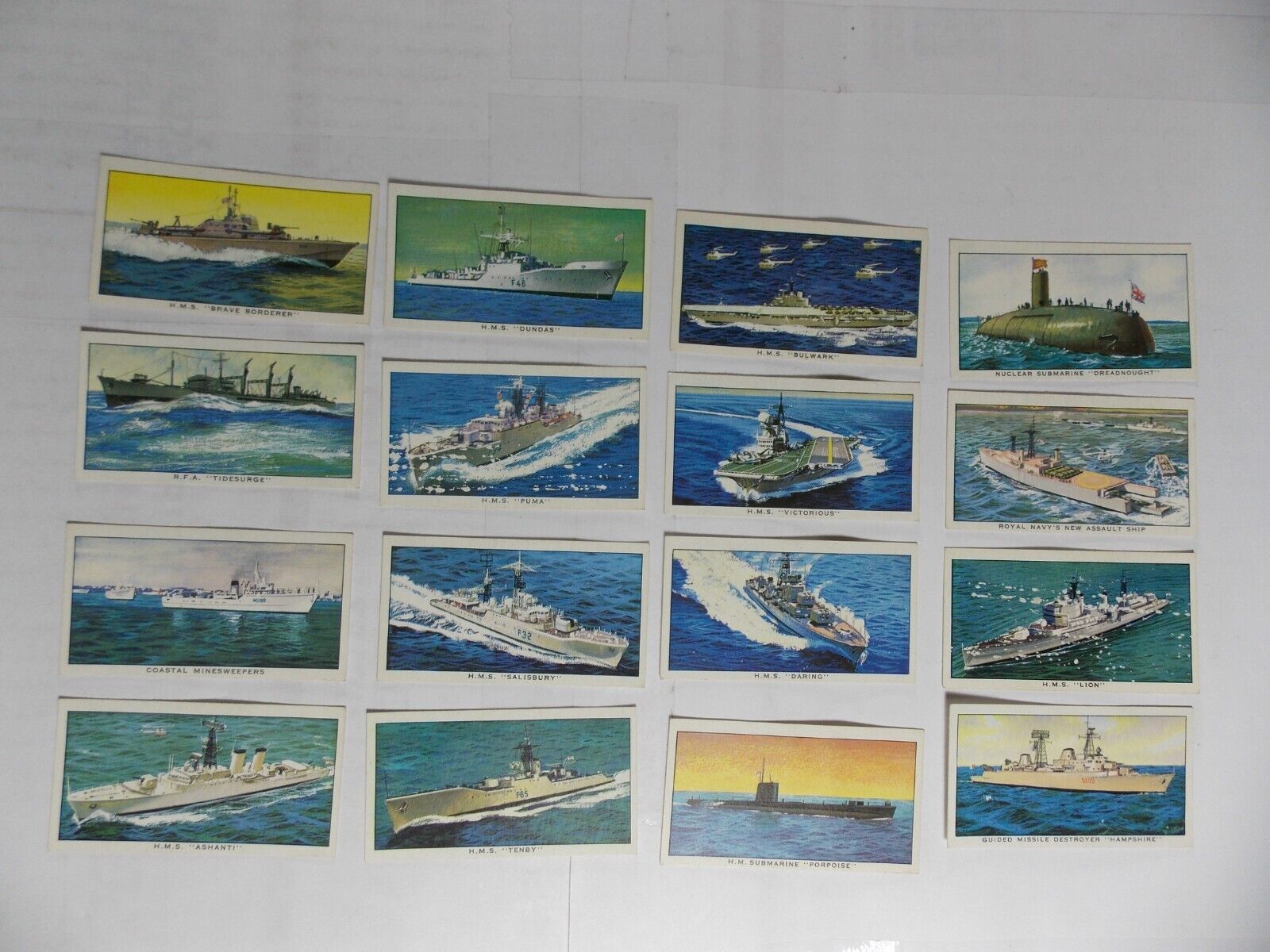 Kelloggs Trade Cards Ships of the British Navy 1962 Complete Set 16