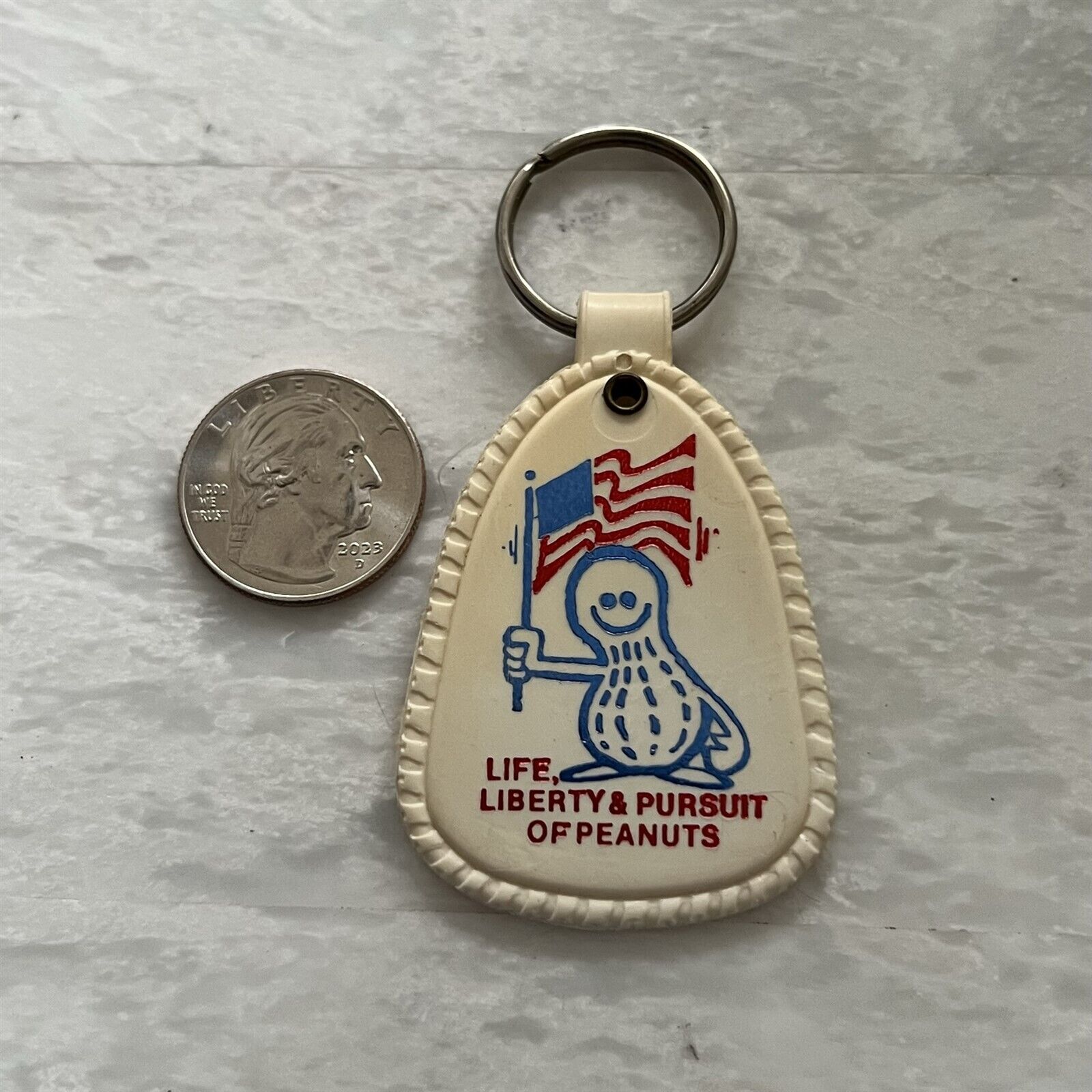 Jimmy Carter Life Liberty Pursuit of Peanuts Funny Presidential Keychain Keyring