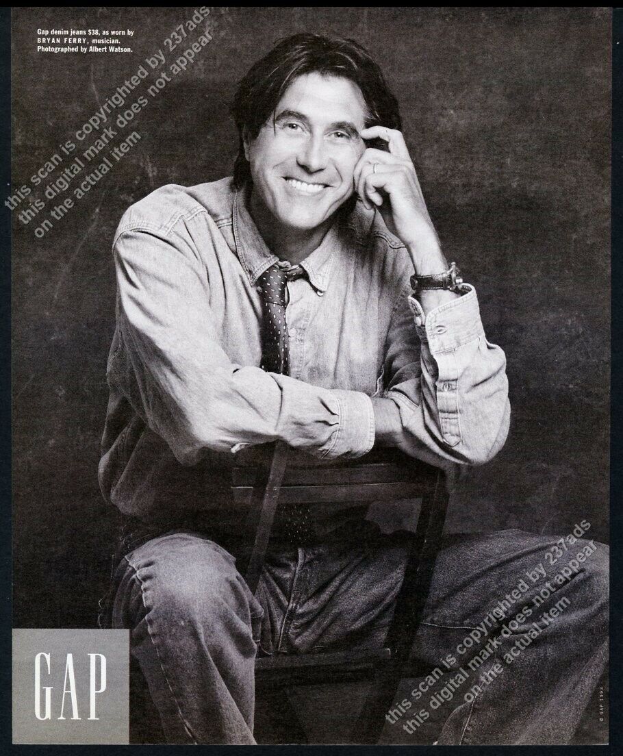 1993 Bryan Ferry photo The Gap fashion vintage print ad