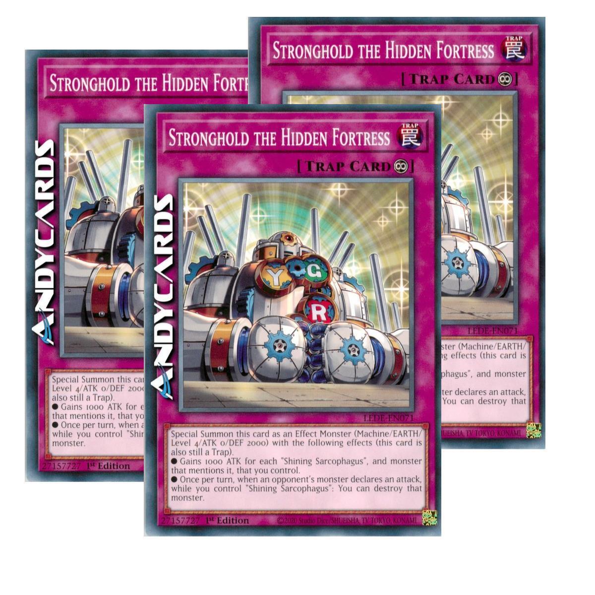 3x STRONG THE HIDDEN FORTRESS • Common • LEDE EN071 • 1Ed • Yugioh ANDYCARDS