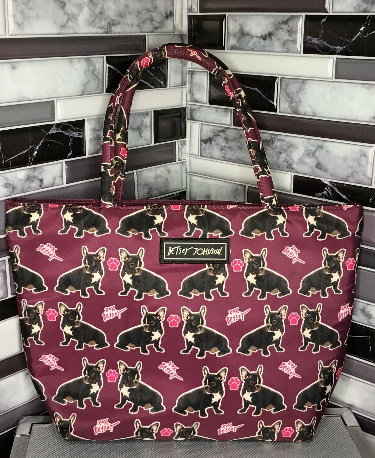 Betsey Johnson French Bulldog Tote Bag Adorable Accessory 