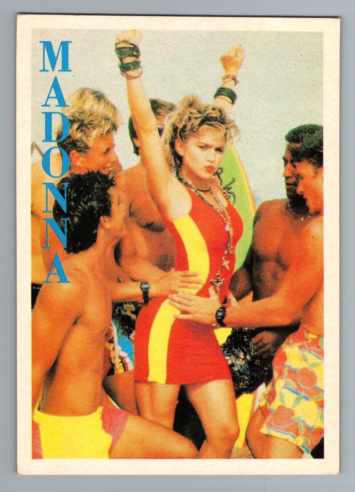 Vintage 1980s Madonna Beach Scene Pop Card Continental-Size Postcard