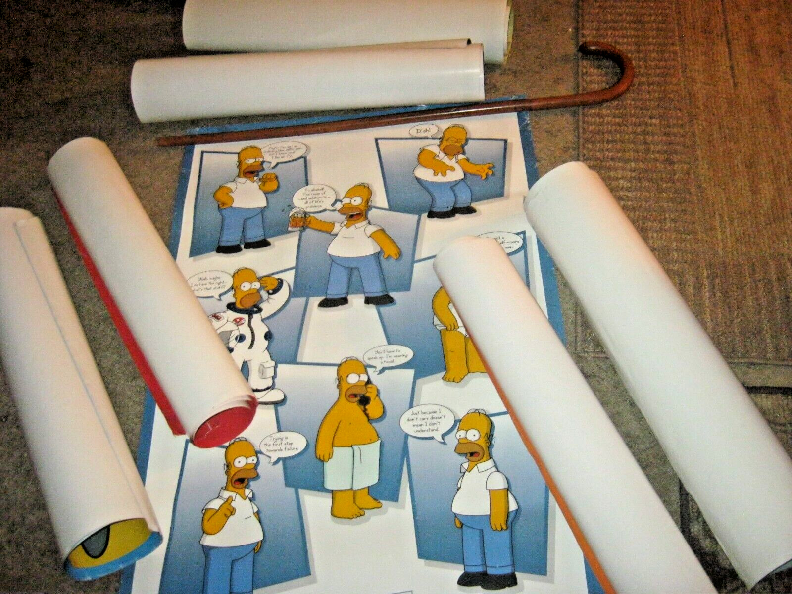 7 VINTAGE COLLECTION OF HOMER SIMPSONS   POSTER 22X34\