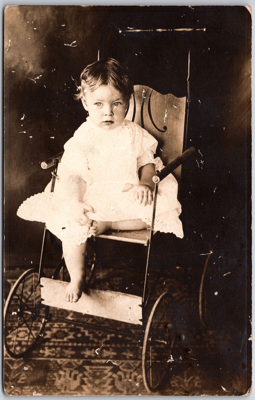 Babies & Children Photograph Souvernir Picture Vintage Postcard