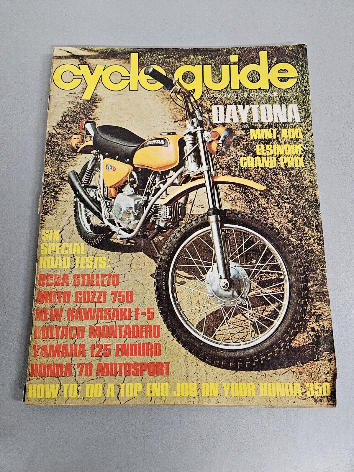 Cycle Guide Magazine June 1971 Vintage Motocross Motorcycle Yamaha Bultaco Guzzi