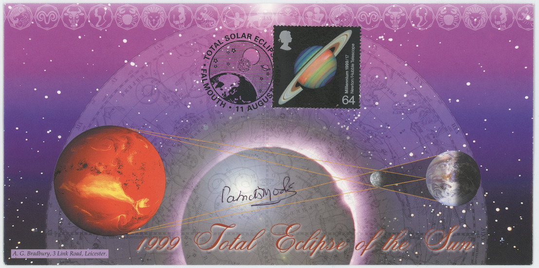 Patrick Moore Astronomer Autographed Signed Envelope AMCo COA 24680