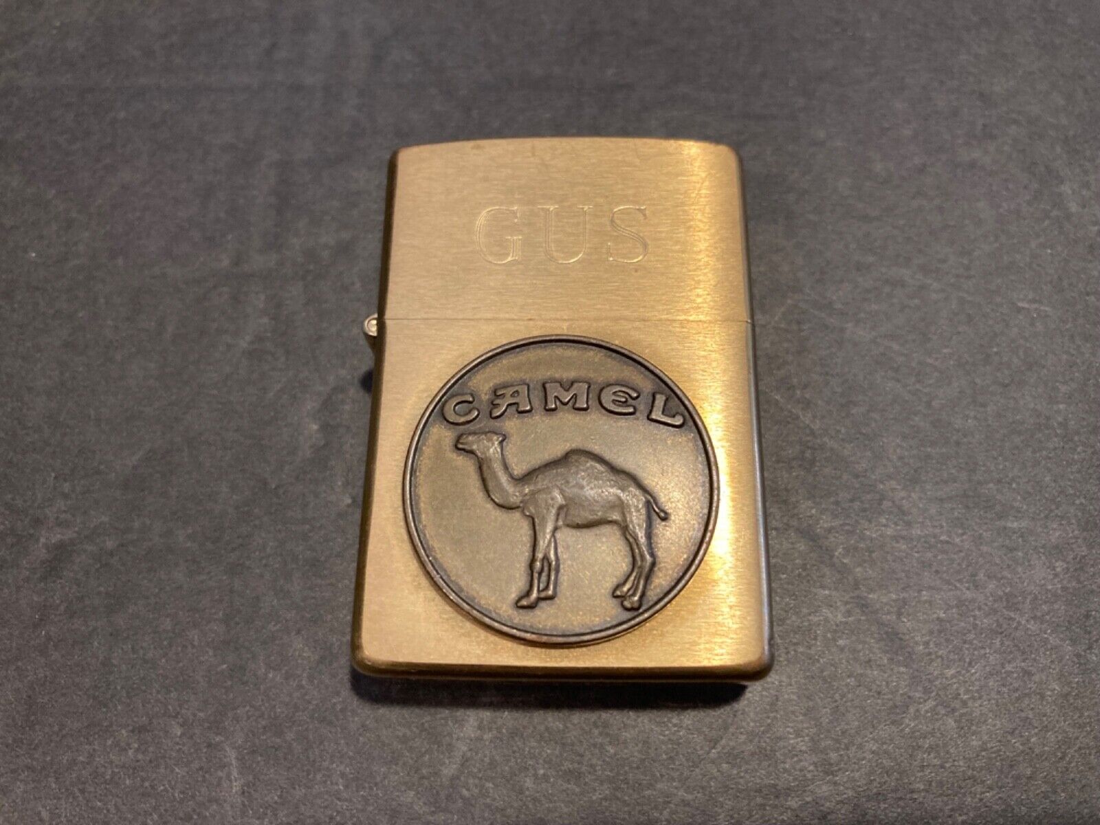 Vintage 1932-1992 Commemorative Zippo Lighter Brass Camel Beast Medallion