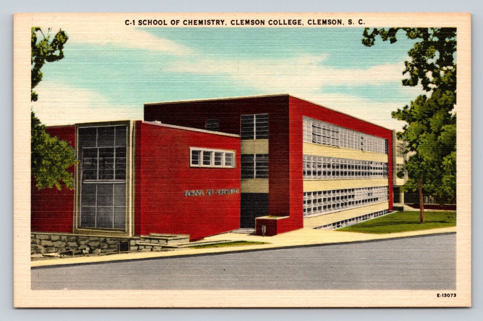 Clemson College South Carolina SC School Of Chemistry VINTAGE Postcard