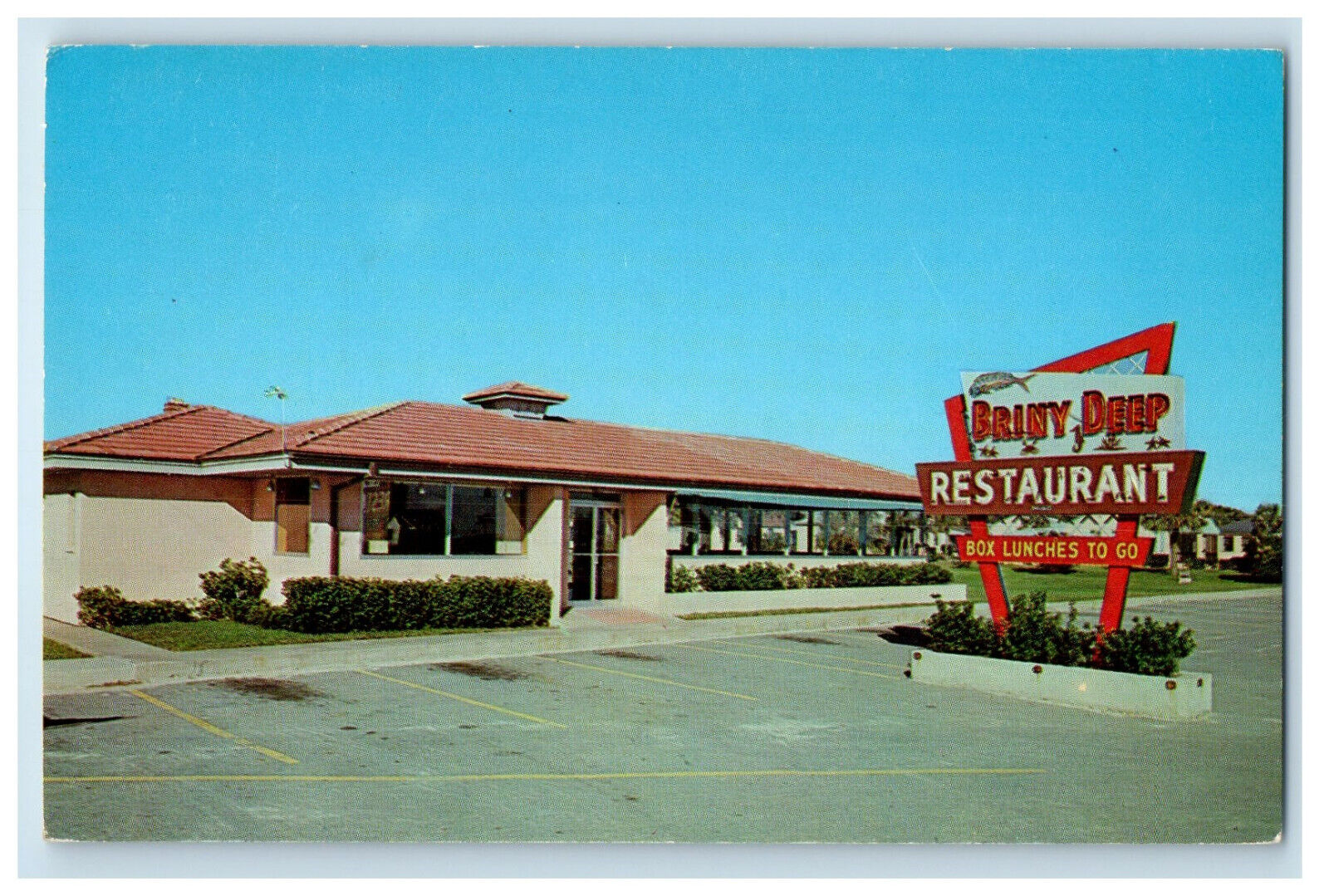 c1960\'s Briny Deep Restaurant Famous for Homemade Pies St. Augustine FL Postcard