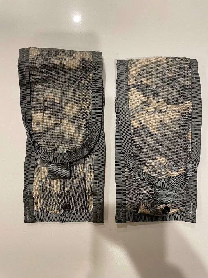Lot 2: New US Military Molle II ACU M 4 2 Mag Pouch 8465-01-525-0606 5.56 .223