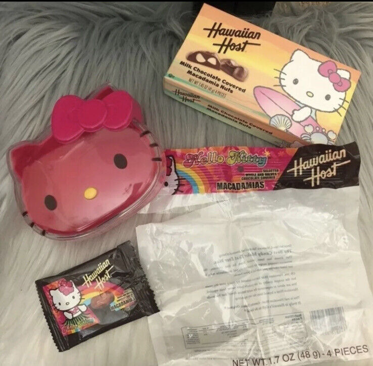 Hello Kitty Hawaiian Host Small Plastic Candy Storage Box
