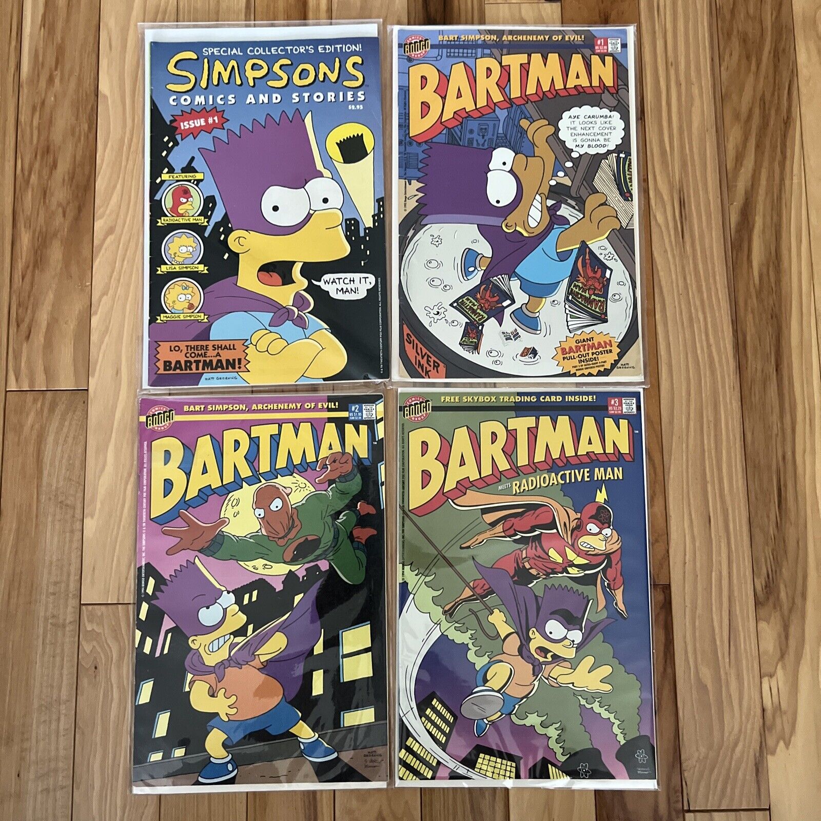 SIMPSONS COMICS AND STORIES #1 and BARTMAN #1 Foil - No Poster, 2 & 3 - 4 Issues