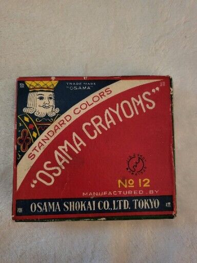  Rare Vintage Osama Crayons Standard Colors No. 12 With Personal Note
