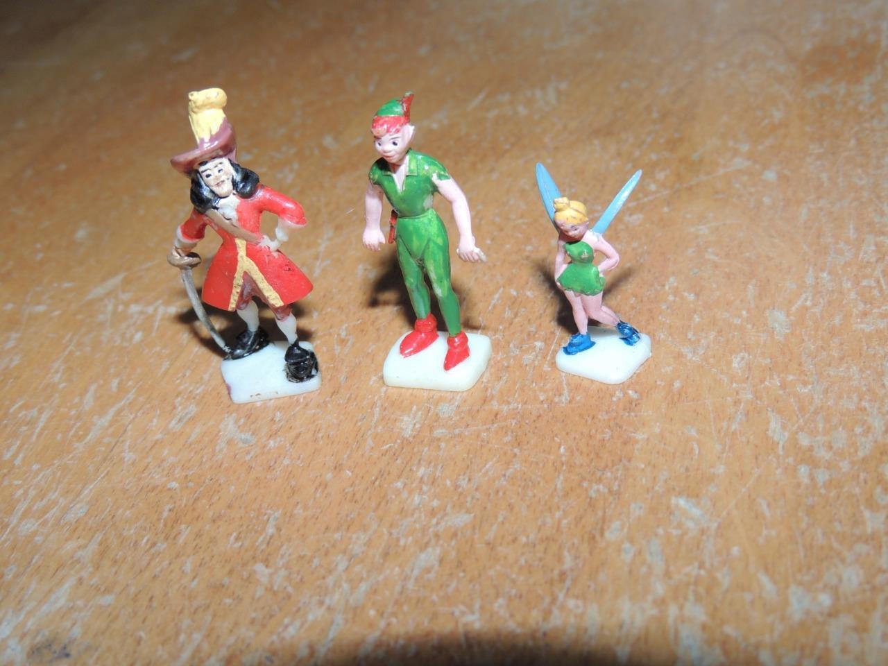 1960\'s Marx Disneykins Lot of 3 Peter Pan, Tinkerbell, Captain Hook