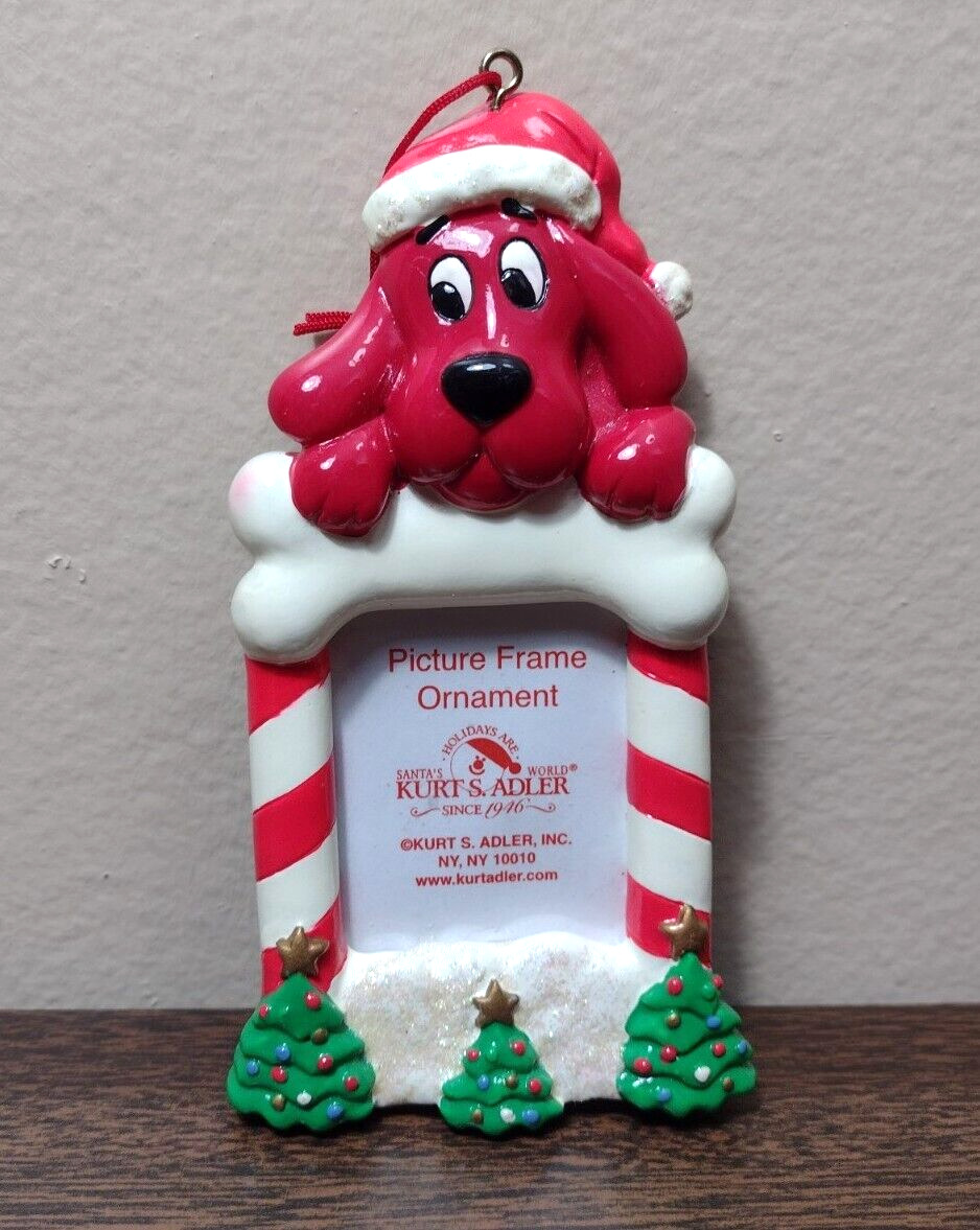 Clifford Big Red Dog Ornament Photo Picture Frame Holiday K Adler 2001 Vintage