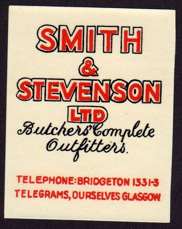 c1950s Smith & Stevenson Butchers Outfitters, Bridgeton