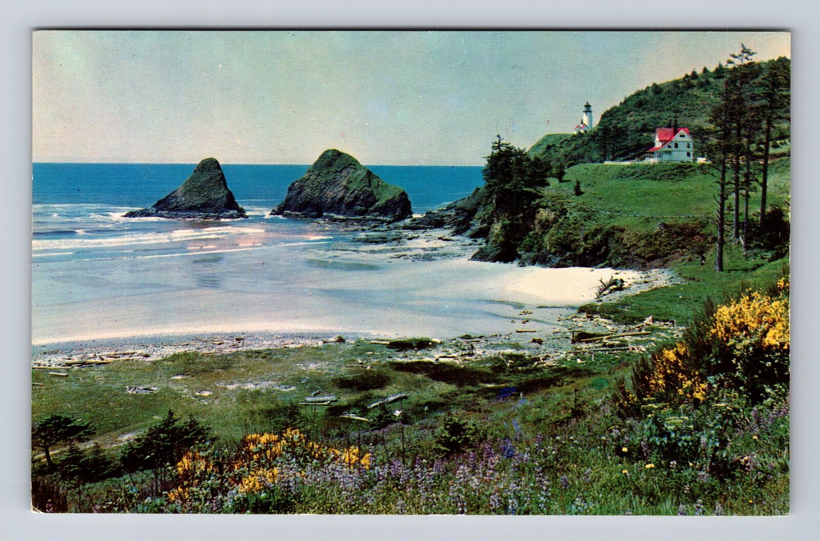 OR-Oregon, Heceta Head Lighthouse, Antique, Vintage Postcard