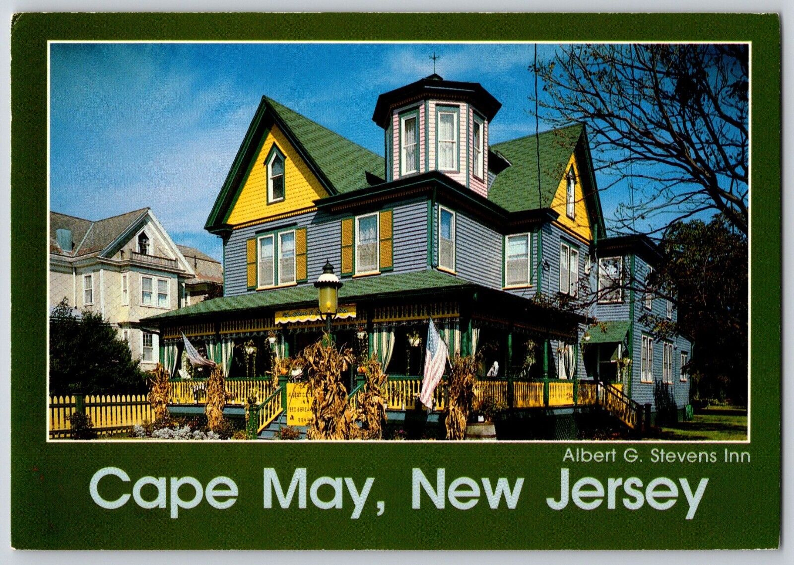 Postcard New Jersey Cape May Albert G Stevens Inn House