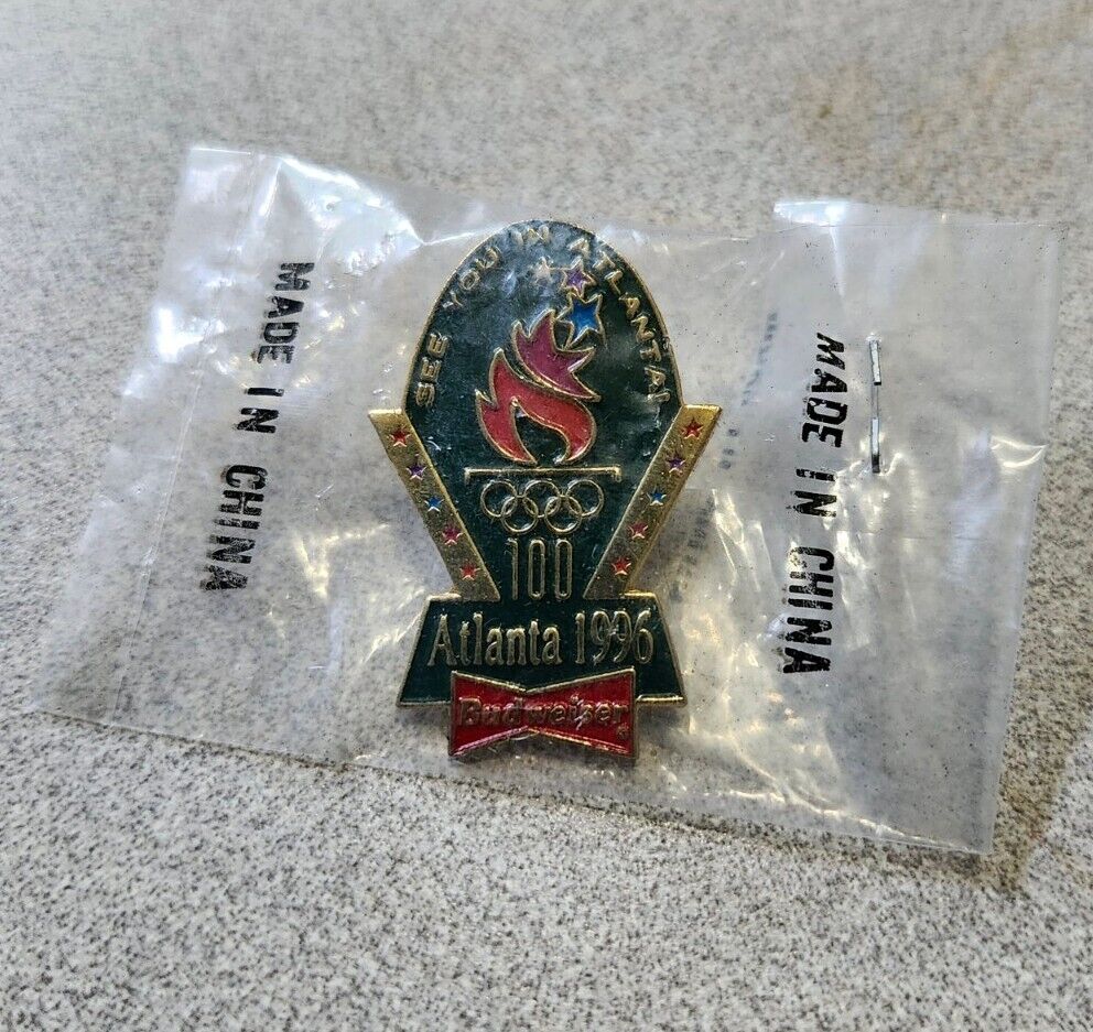 1996 Atlanta Olympics Budweiser Commemorative Team USA Hat Lapel Pin Enamel New