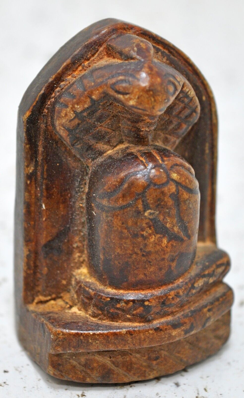 Antique Sand Stone God Shiva Idol Figurine Original Old Hand Carved