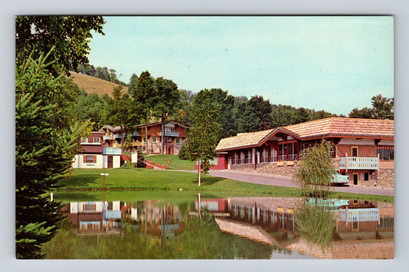 Boyne Falls MI-Michigan, Boyne Mountain Lodge Convention Hall Vintage Postcard