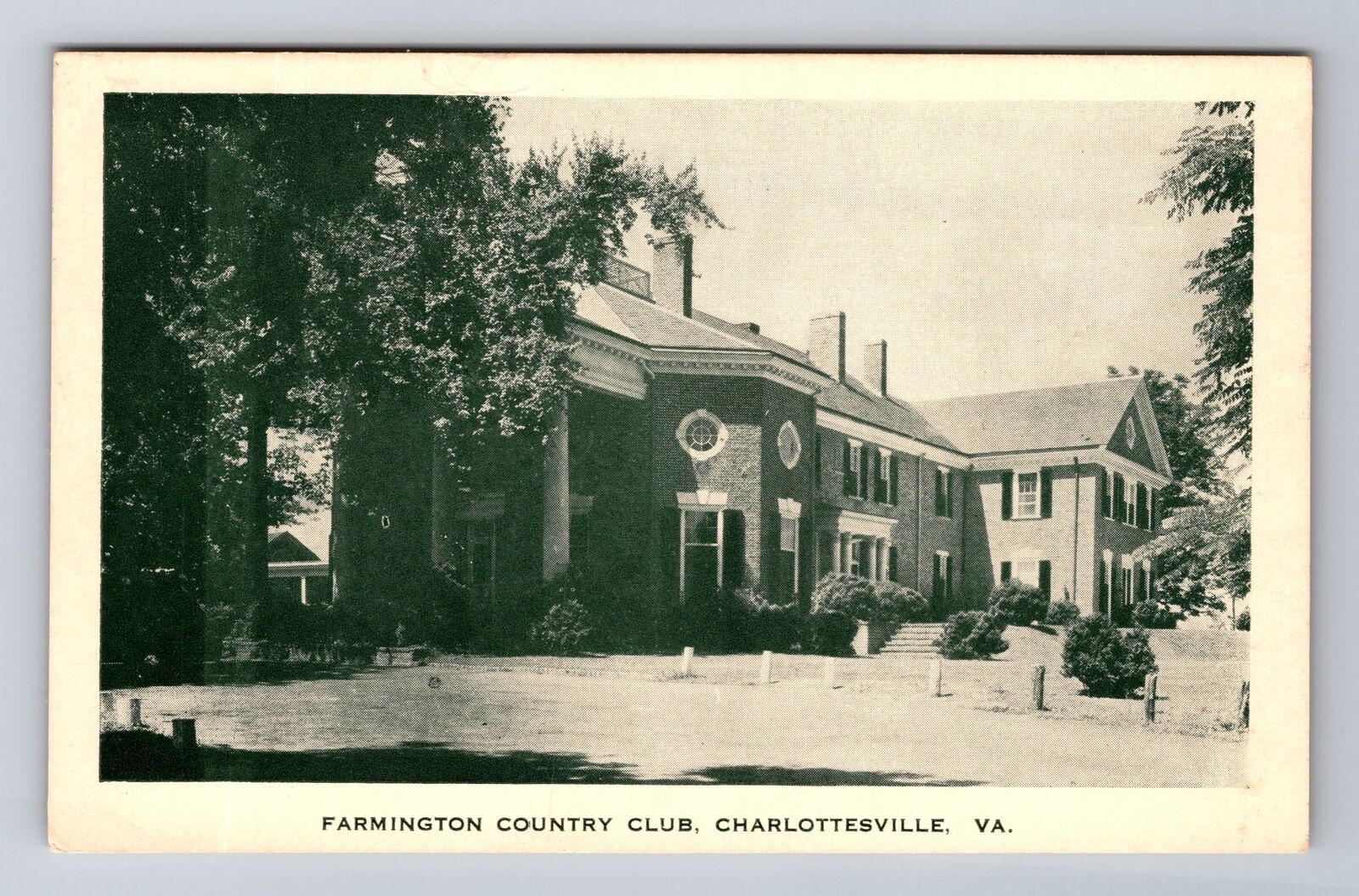 Charlottesville VA-Virginia, 1770 Farmington Country Club, Vintage Postcard