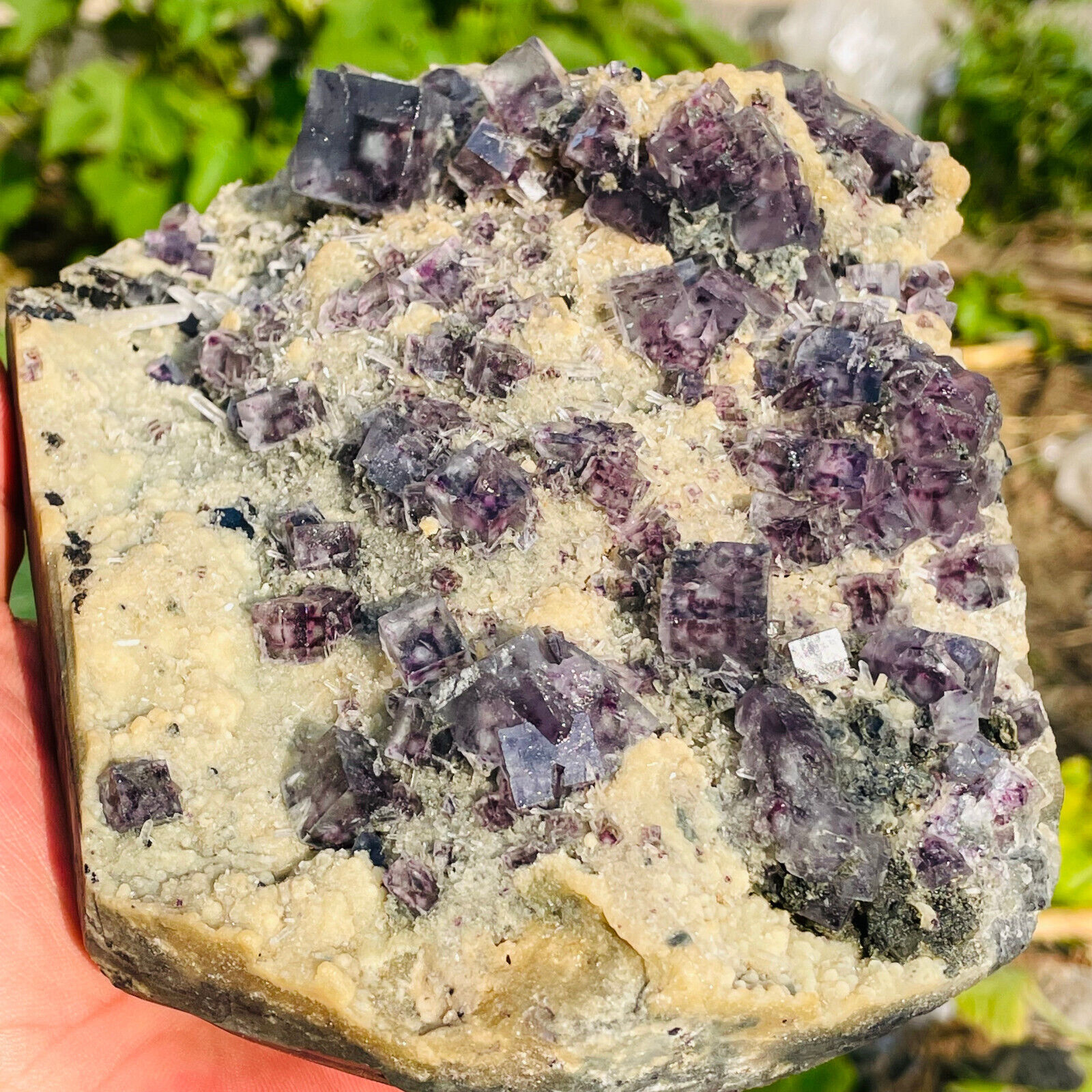 1630g Natural Rare Phantom Window Purple Fluorite Crystal Mineral Specimen