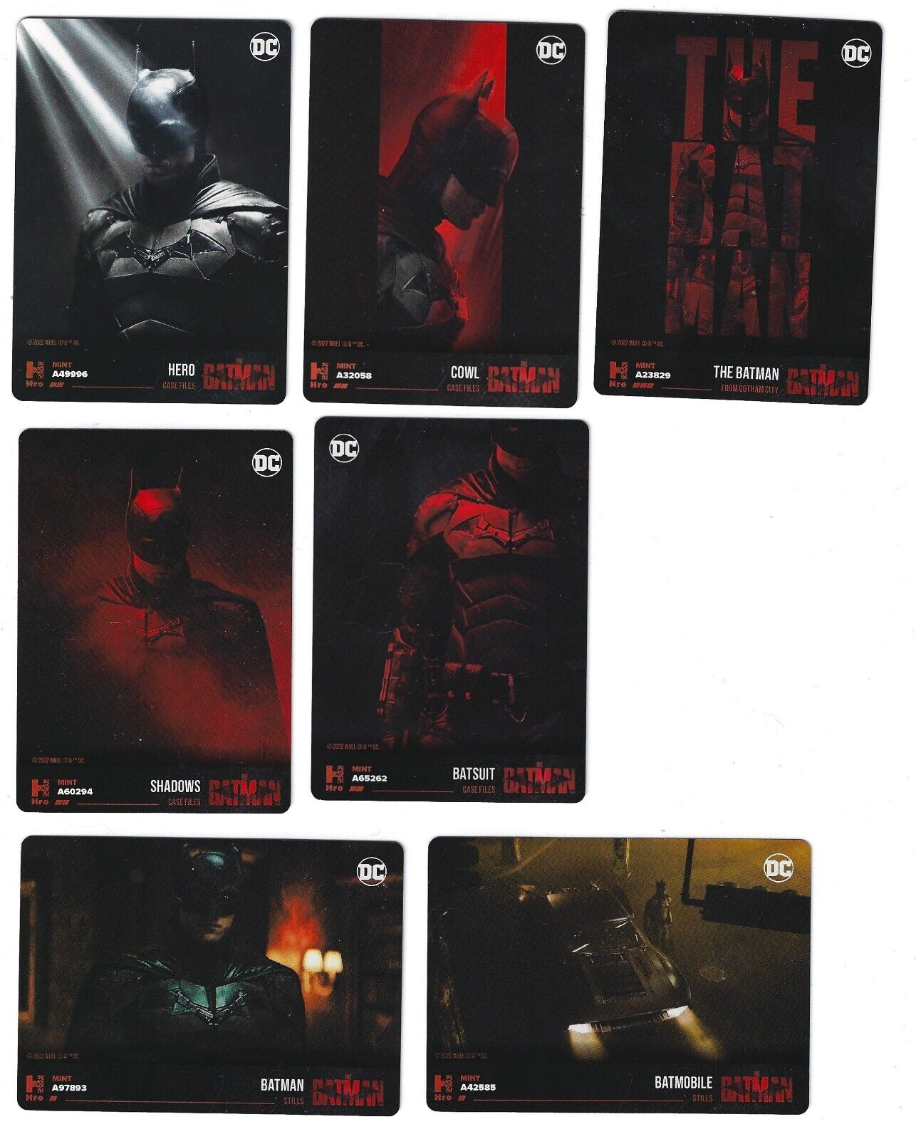 The Batman cards - physical cards