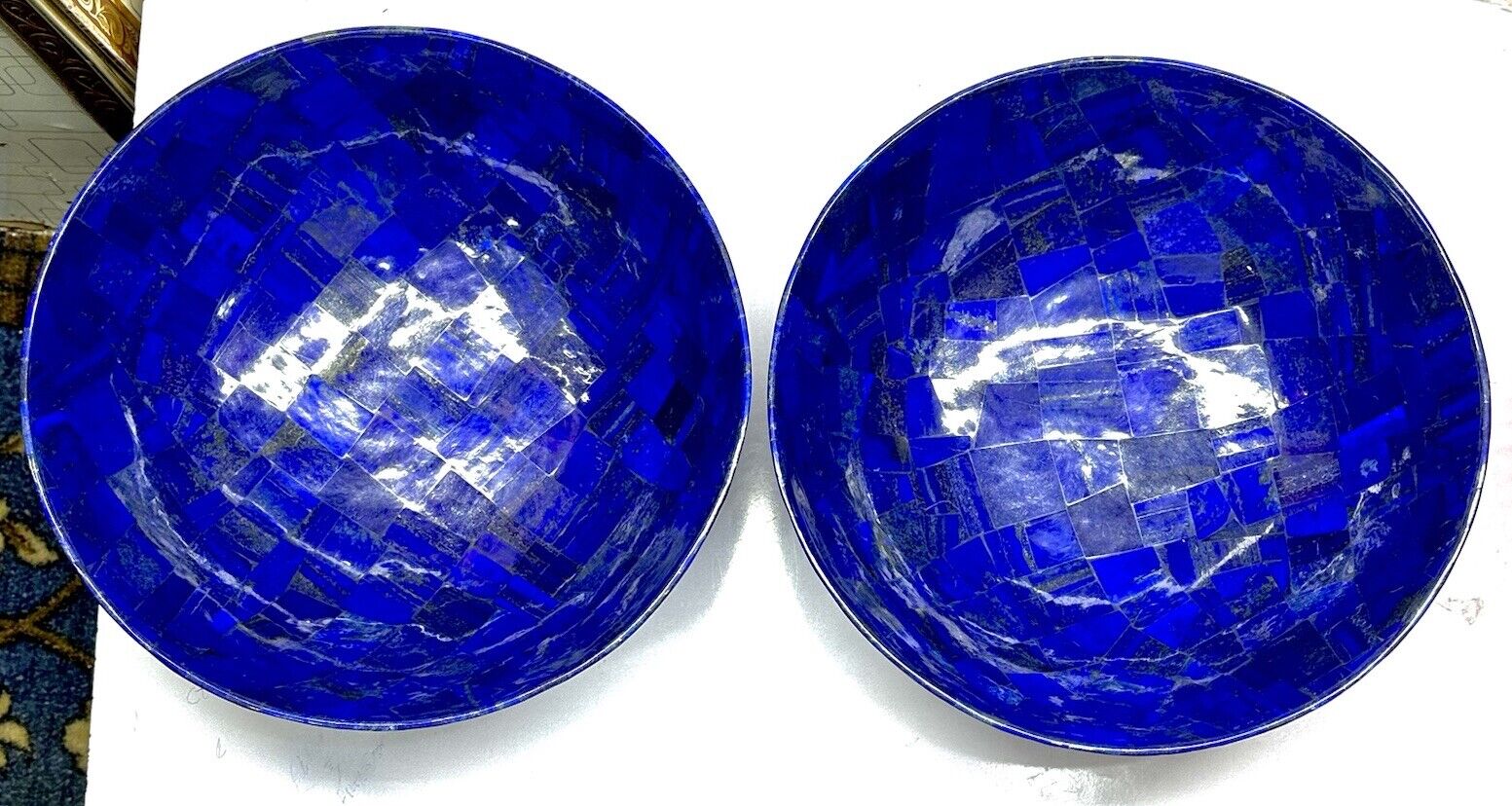 WOW AAA++ 14 inches 100% Natural Lapis Lazuli Bowls Handmade Healing Crystal